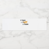 Ich Yam, was ich Yam! Klassisch Wasserflaschenetikett (Einzelnes Label)