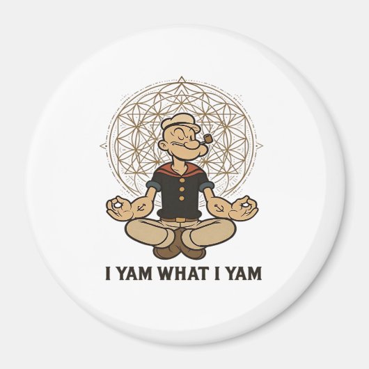 Ich Yam, was ich Yam Meme Zitat Magnet (Vorne)