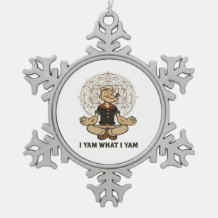 Ich Yam, was ich Yam Meme Zitat Schneeflocken Zinn-Ornament