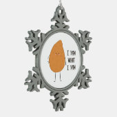 Ich Yam, was ich Yam! Phantastische Yam-Pflanze Schneeflocken Zinn-Ornament (Links)