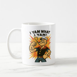 Ich Yam, was ich Yam Popeye Cartoon Zitat Classic Kaffeetasse