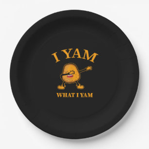 Ich Yam, was ich Yam Potato Lover oder Tänzer Pappteller
