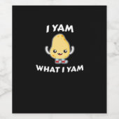 Ich Yam, was ich Yam Sweet Potato für Erntedank Ta Weinetikett (Einzelnes Label)