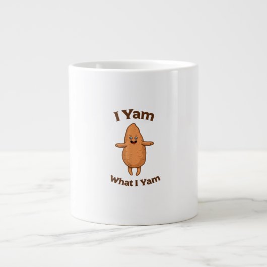 Ich Yam, was ich Yam tanze Süßkartoffel Erntedank Jumbo-Tasse (Vorderseite)