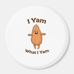 Ich Yam, was ich Yam tanze Süßkartoffel Erntedank Magnet