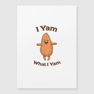 Ich Yam, was ich Yam tanze Süßkartoffel Erntedank Magnetkarte