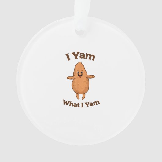 Ich Yam, was ich Yam tanze Süßkartoffel Erntedank Ornament (Vorderseite)