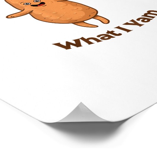 Ich Yam, was ich Yam tanze Süßkartoffel Erntedank Poster (Ecke)