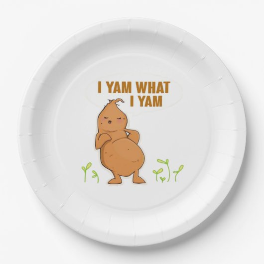 Ich Yam, was ich Yam Trendy Basic Pappteller (Vorderseite)