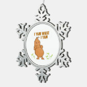 Ich Yam, was ich Yam Trendy Basic Schneeflocken Zinn-Ornament (Rechts)