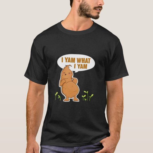 Ich Yam, was ich Yam Trendy Basic T-Shirt (Vorderseite)