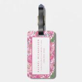 Ich zacke Aquarell-Blumenmuster aus Gepäckanhänger (Rückseite vertikal)