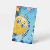 Ich zähle Stehendes Zeichen für Crochet oder Knitt Sockelschild (Vorderseite)