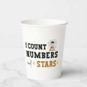 Ich zähle Zahlen und Sterne - Buchhalter Pappbecher (Rückseite)