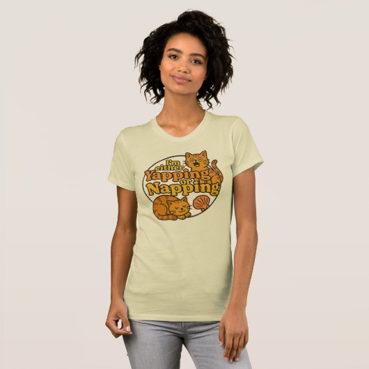 Ich zappe oder nacke Kätzchen T-Shirt (Vorne ganz)
