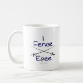 ich zäune Epee (Pistolengriff) BLAU ein Kaffeetasse (Links)
