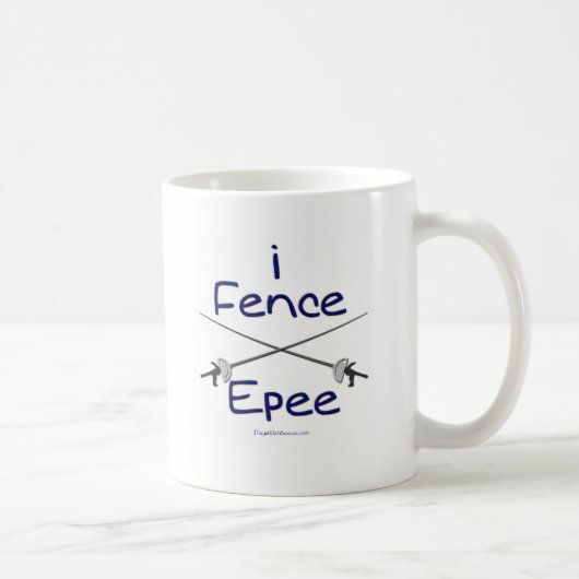 ich zäune Epee (Pistolengriff) BLAU ein Kaffeetasse (Rechts)