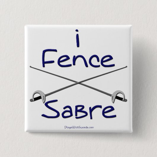 ich zäune SABRE ein (BLAU) Button (Vorderseite)