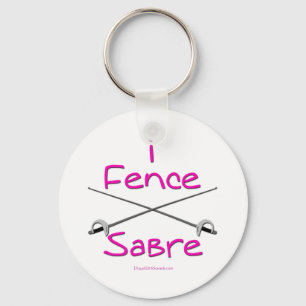 ich zäune SABRE ein (ROSA) Schlüsselanhänger