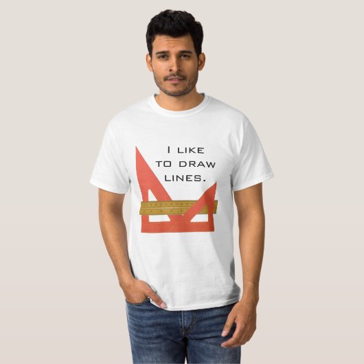 Ich Zeichn gerne Lines T - Shirt (Vorne ganz)