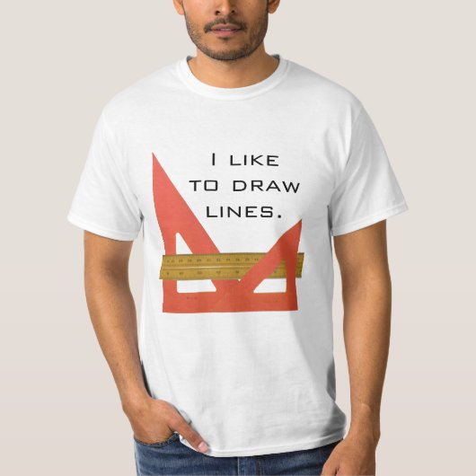 Ich Zeichn gerne Lines T - Shirt (Vorderseite)
