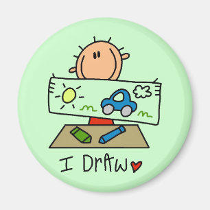 Ich zeichne T-Shirts und Geschenke Magnet