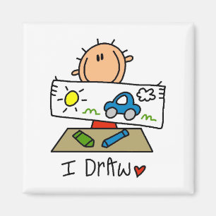 Ich zeichne T-Shirts und Geschenke Magnet
