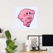 Ich zeichnete diesen Kirby mit Fußmeme Extrem verf Poster (Heimbüro)