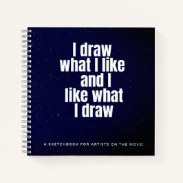 Ich Zeichnete, was ich mag Weltraumgalaxie weiße T Notizblock