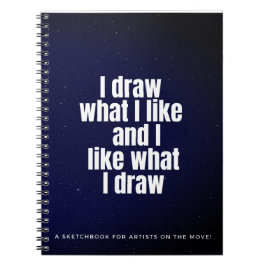 Ich Zeichnete, was ich mag Weltraumgalaxie Weiße T Notizblock