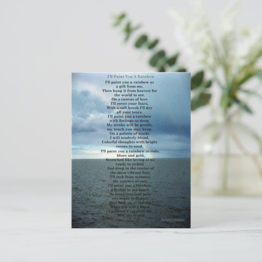 Ich zeige dir einen Regenbogen Postkarte (Stehend Vorderseite)