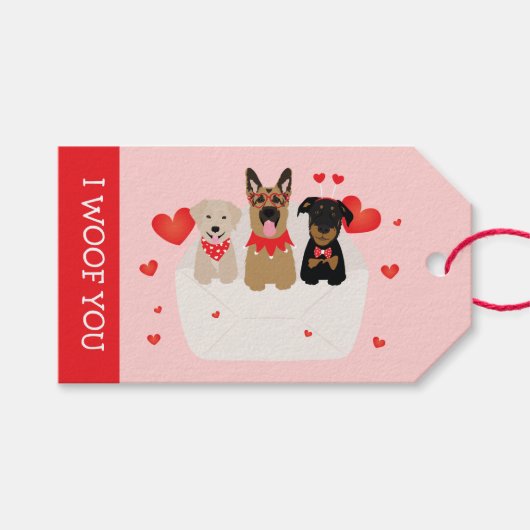 Ich zeige Ihnen Hunde in der Liebe Geschenkanhänger (Vorderseite (Horizontal))