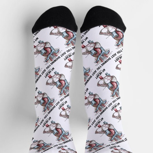Ich zeige Ihnen mein anatomisches Herz Socken (Oben)