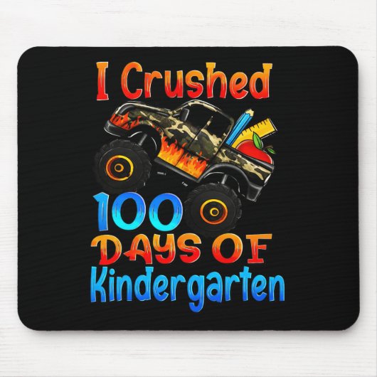 Ich zerbrach 100 Tage Kindergarten-Monster-LKW Mousepad (Vorne)
