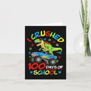 Ich zerbrach 100 Tage Monster-LKW für Schulkinder Karte