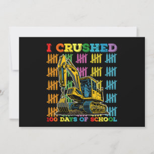 Ich zerbrach 100 Tage Schulbagger Einladung