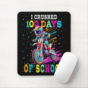 Ich zerbrach 100 Tage Schule Motocross Mousepad