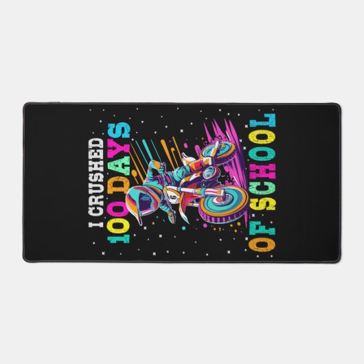 Ich zerbrach 100 Tage Schule Motocross Schreibtischunterlage (Vorderseite)