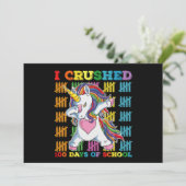 Ich zerbrach 100 Tage Schuleinbruch Einladung (Stehend Vorderseite)