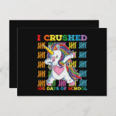 Ich zerbrach 100 Tage Schuleinbruch Postkarte (Vorne/Hinten)