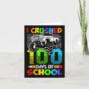 Ich zerbrach 100 Tage Schuljunge Kinder 100 Tage Karte