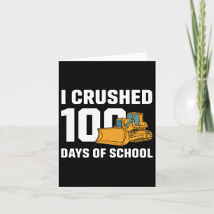 Ich zerbrach 100 Tage Schuljunge Kinder 100 Tage Karte