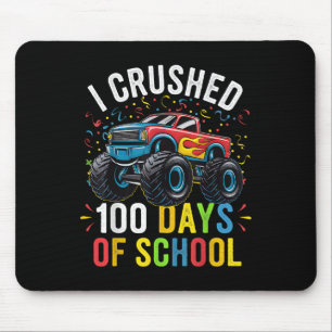 Ich zerbrach 100 Tage Schuljunge Kinder Monster Tr Mousepad