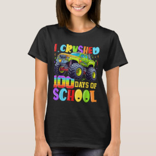 Ich zerbrach 100 Tage Schulkid-Jungen-Monster-LKW T-Shirt