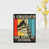 Ich zerbrach 100 Tage Schulkinder Karte (Gelbe Blume)