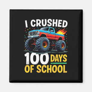 Ich zerbrach 100 Tage Schulmonster-Lkw-Jungs. Magnet