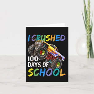 Ich zerbrach 100 Tage Schulmonster-Lkw-Kinder-Bo Karte