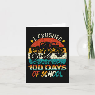Ich zerbrach 100 Tage Schulmonster-Lkw-Kinder-Bo Karte