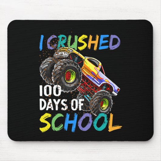 Ich zerbrach 100 Tage Schulmonster-Lkw-Kinder-Bo Mousepad (Vorne)
