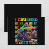 Ich zerbrach 100 Tage Schulmonster Postkarte (Vorne/Hinten)